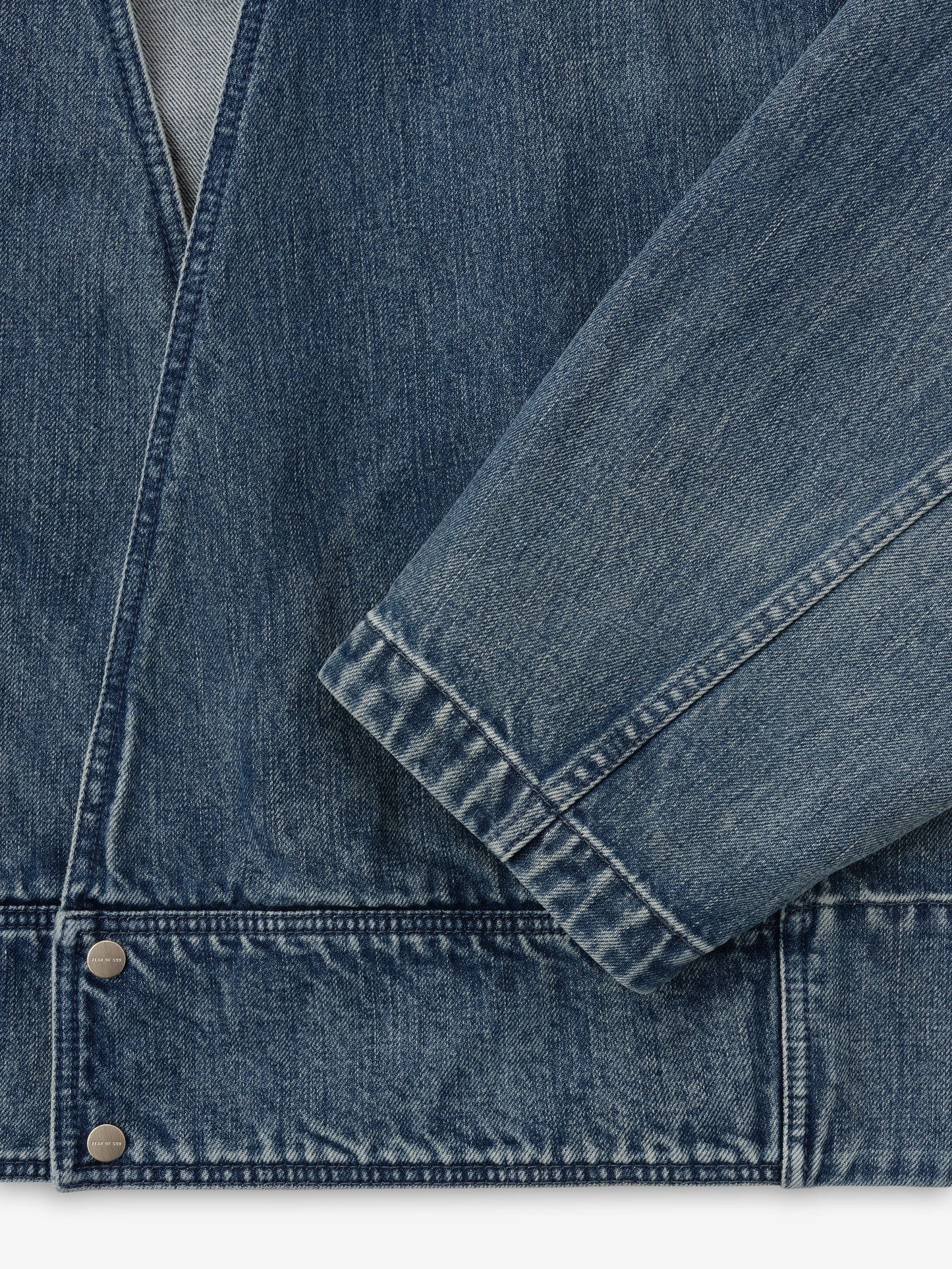 Denim Lapelless Jacket