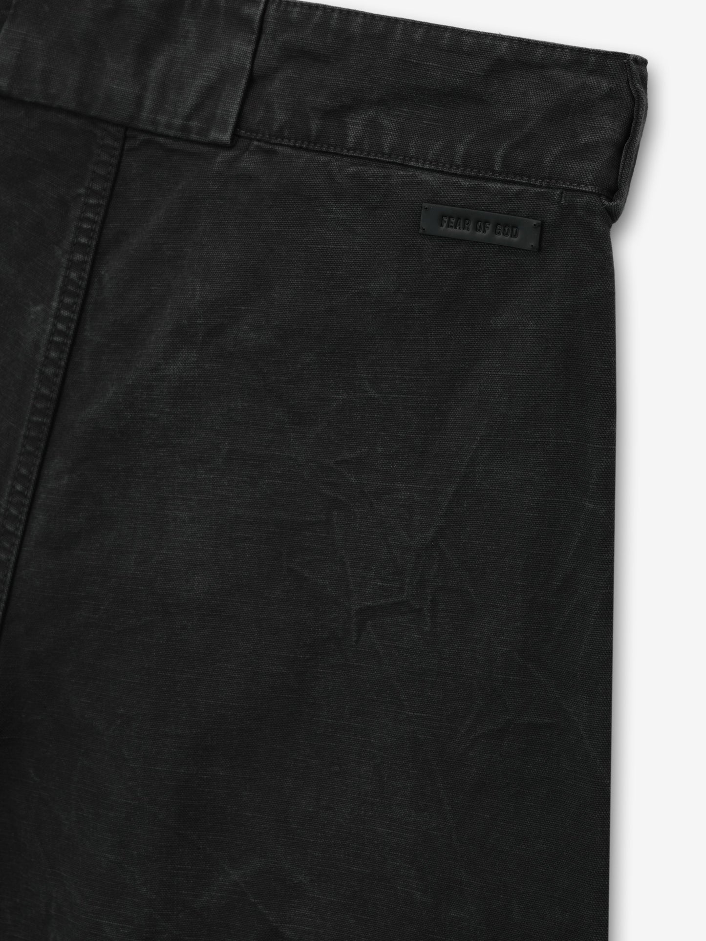 Washed Canvas Utility Shorts