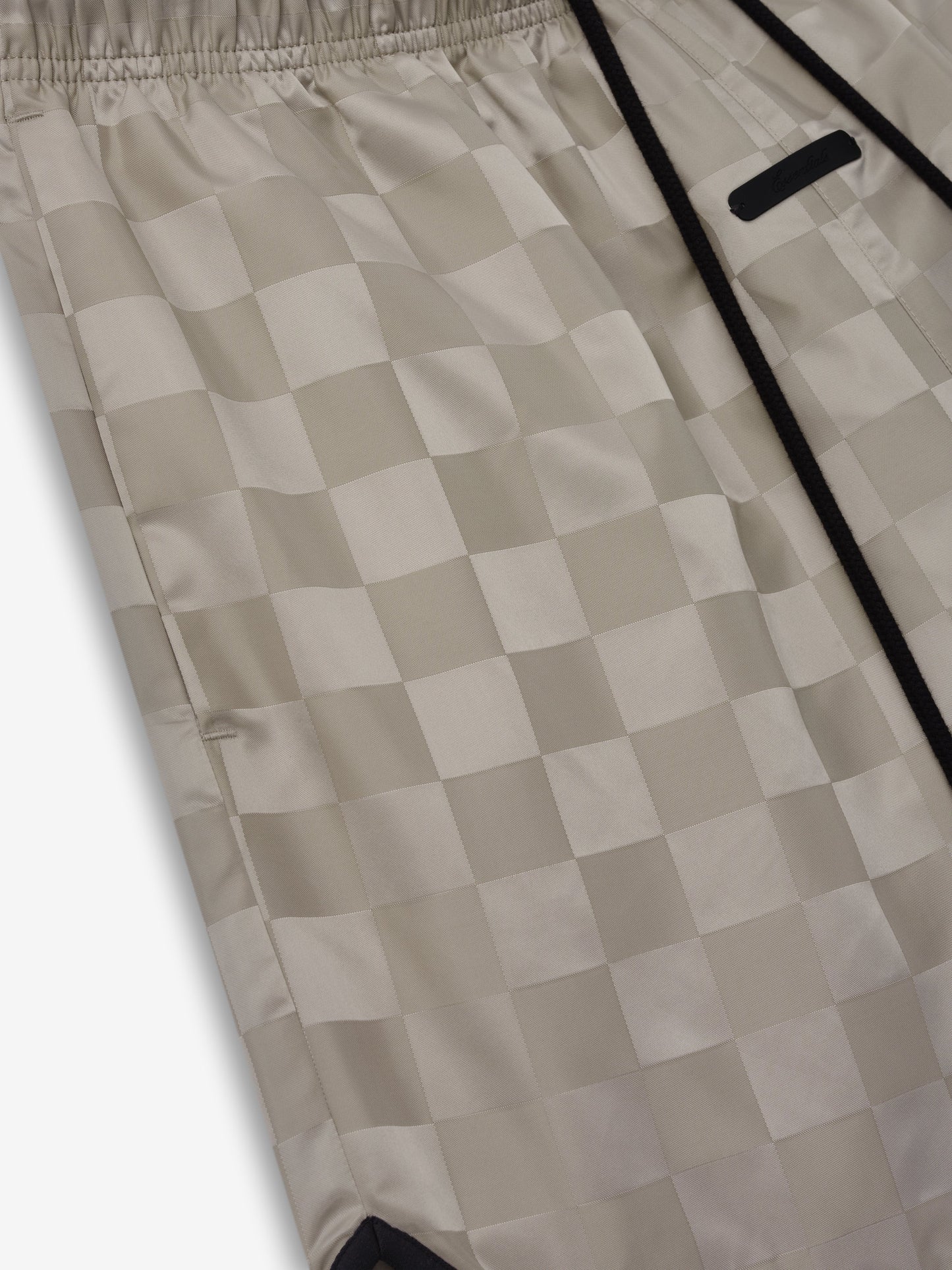 Nylon Checkered Gym Short