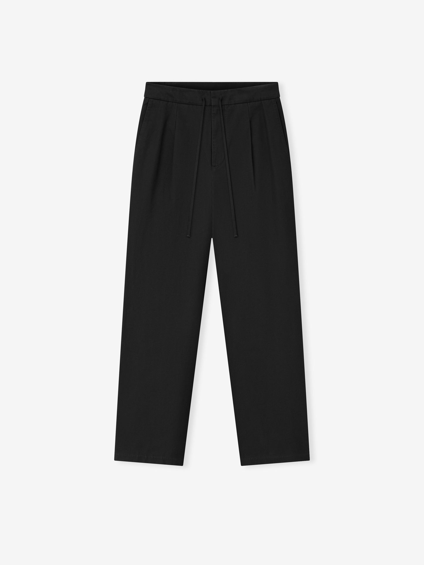 Cotton Canvas Pleat Front Pant