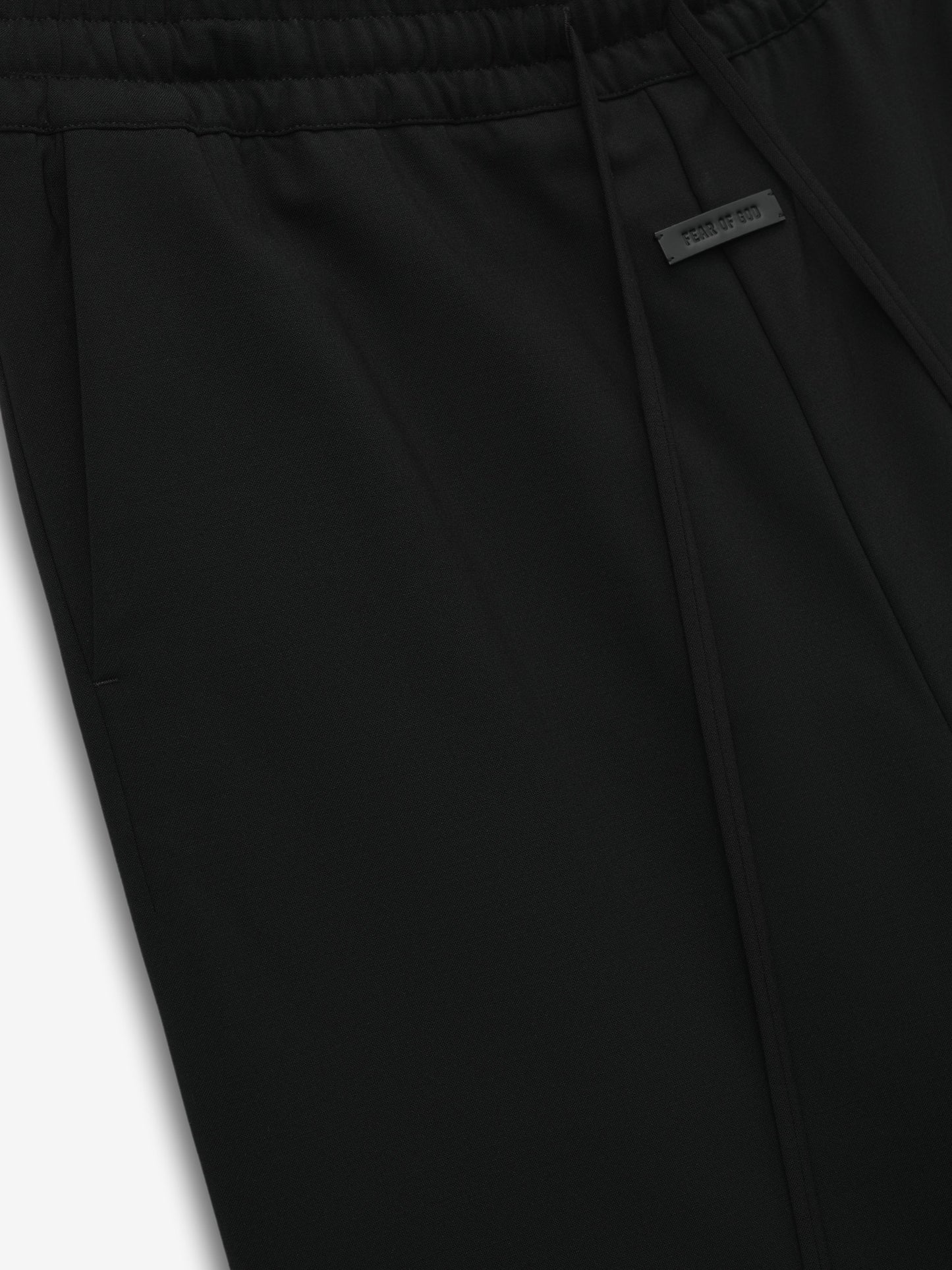 Double Weave Wool Wide Leg Drawstring Pants