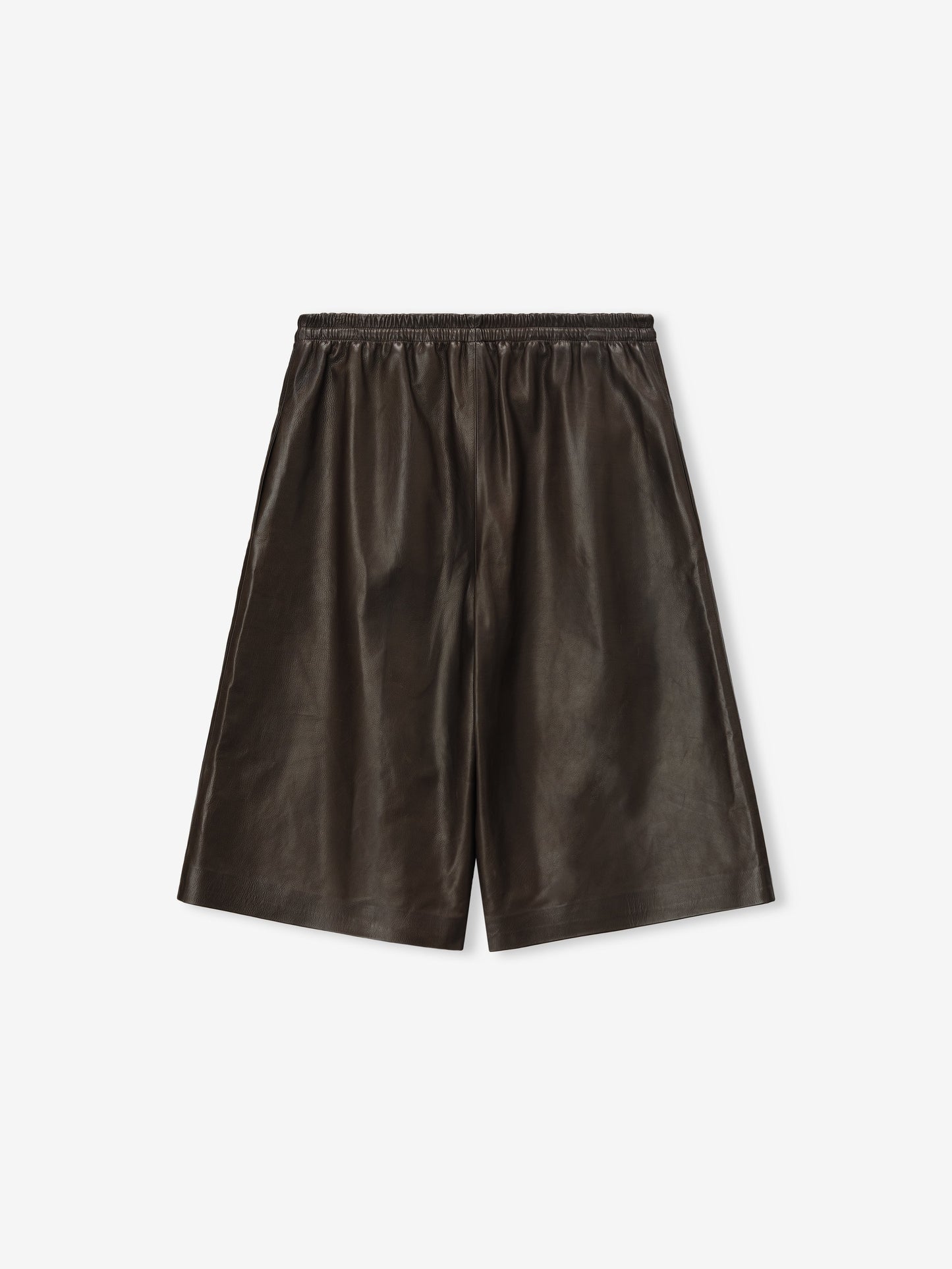 Womens Leather Drawstring Shorts