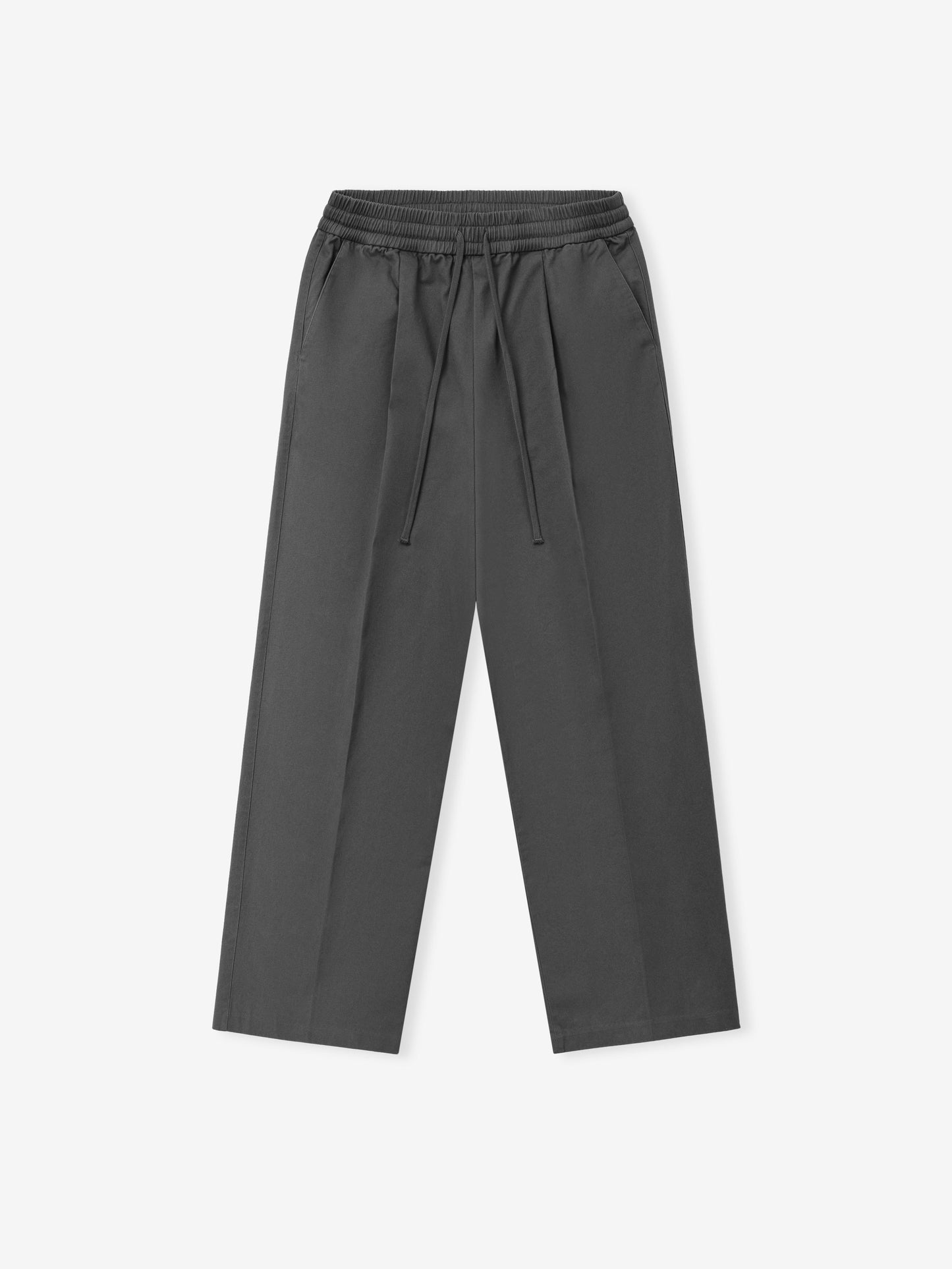 Cotton Twill Pleat Front Drawstring Pant