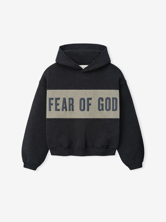 Kids Cropped Relaxed Panelled Hoodie